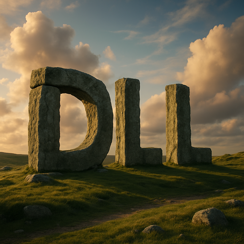 Retro-styled Dude Logic Labs monument